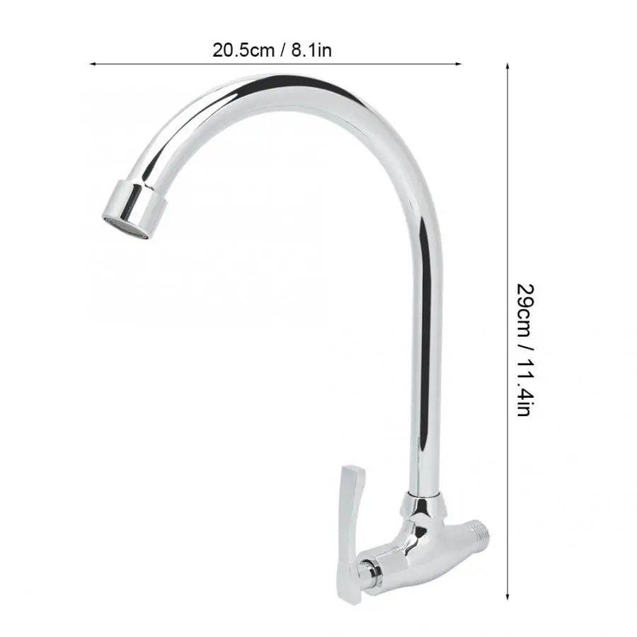 G1/2in смеситель для кухни с вращением на 360 градусов серебристый горячей и холодной