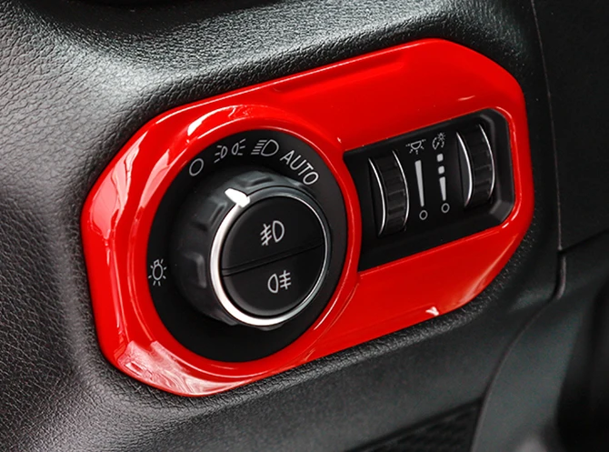 

ABS Interior HeadLight Switch Control Cover Trim For Jeep Wrangler JL 2018 2019