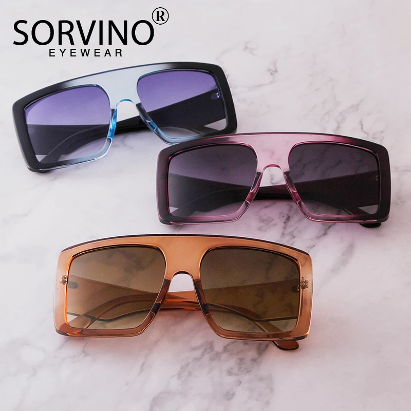 

Vintage Big Frame Sunglasses Women Luxury Brand Design Trendy Curved Shield Square Sun Glasses Black Shades Female Large Eyewear