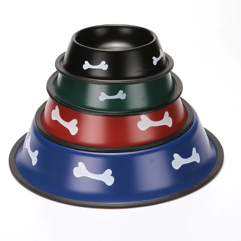 Pet Bowl Stainless Steel Dog Water Bottom with Anti-slip Rubber | Дом и сад