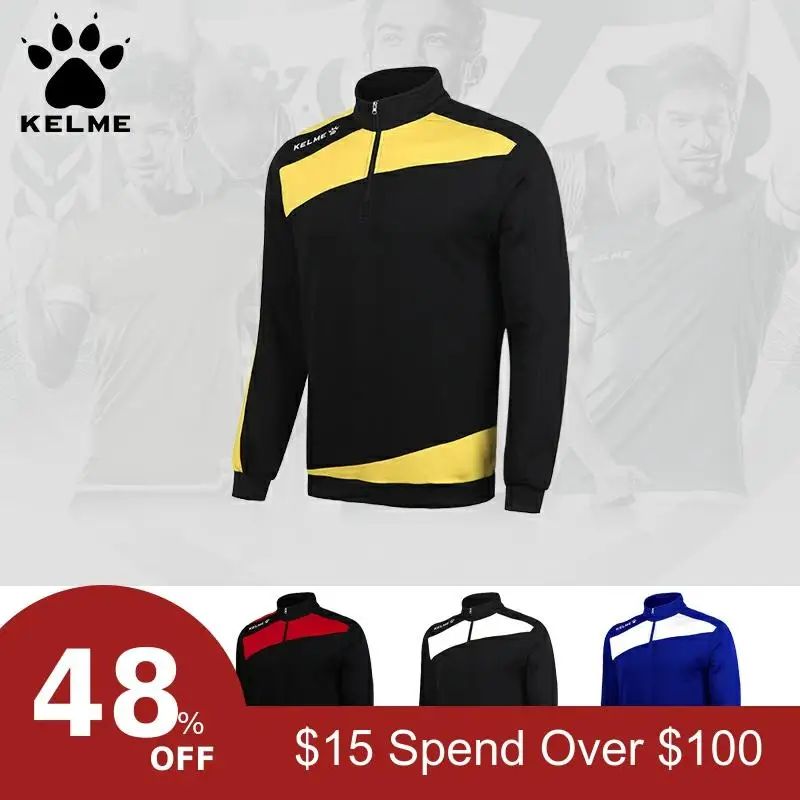 KELME, мужские куртки для бега, свитер, для спорта на открытом воздухе, футбол, Джерси, для спортзала, фитнеса, на молнии, тренировочная куртка, K15Z312