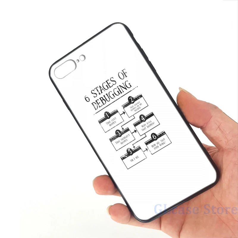6 этапов отладки компьютерное программирование телефонный чехол для iPhone 11 Pro X XR XS