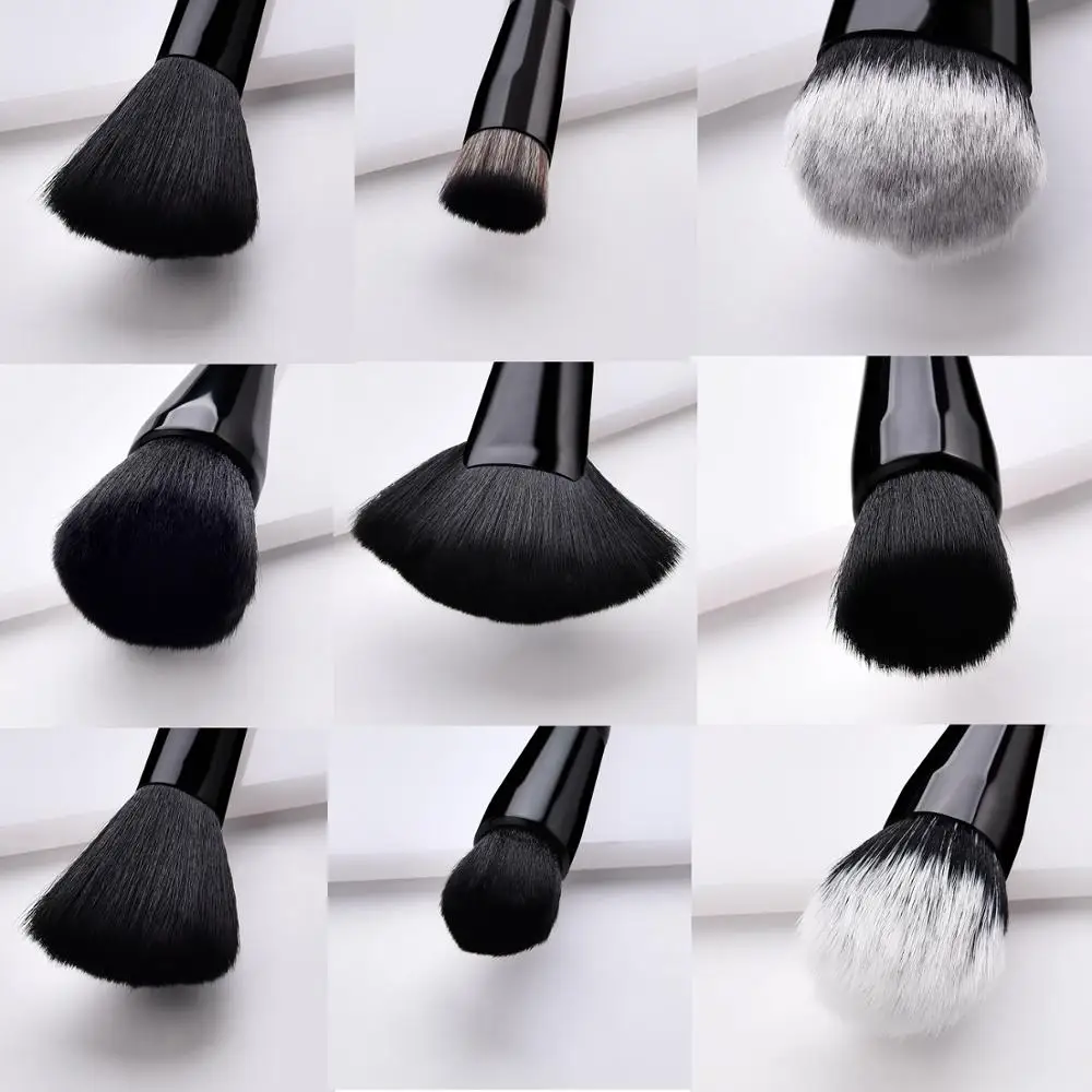 

MakeUp Brushes SetFoundation Concealer Highlighter Powder Blusher Eyeshadow Brush Fan Brush Foundation Brush classic black