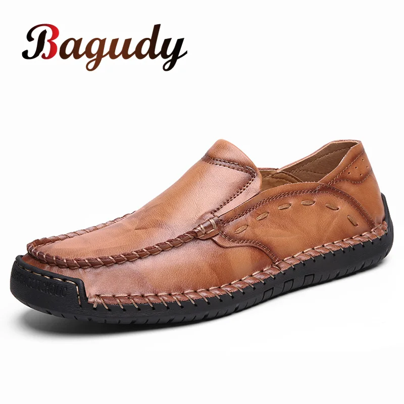 Классические мужские кожаные туфли повседневные модные брендовые лоферы на