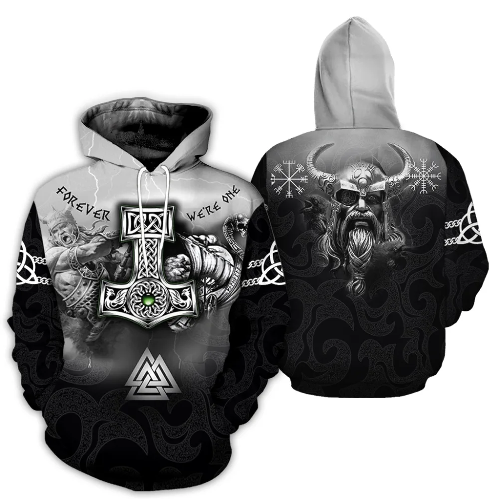 

PLstar Cosmos New Fashion Men hoodies 3D Printed Tattoo sweatshirt Apparel Unisex Hoody Norse Viking Arm cosplay streetwear