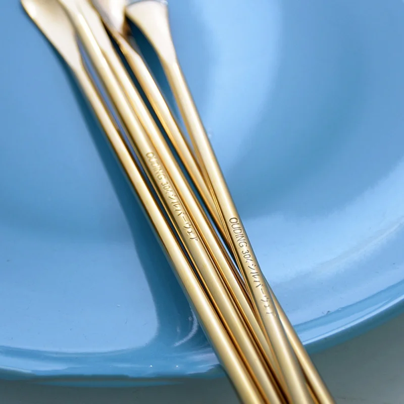 Мешалка из нержавеющей стали в японском стиле зеркальная кофейная ложка с