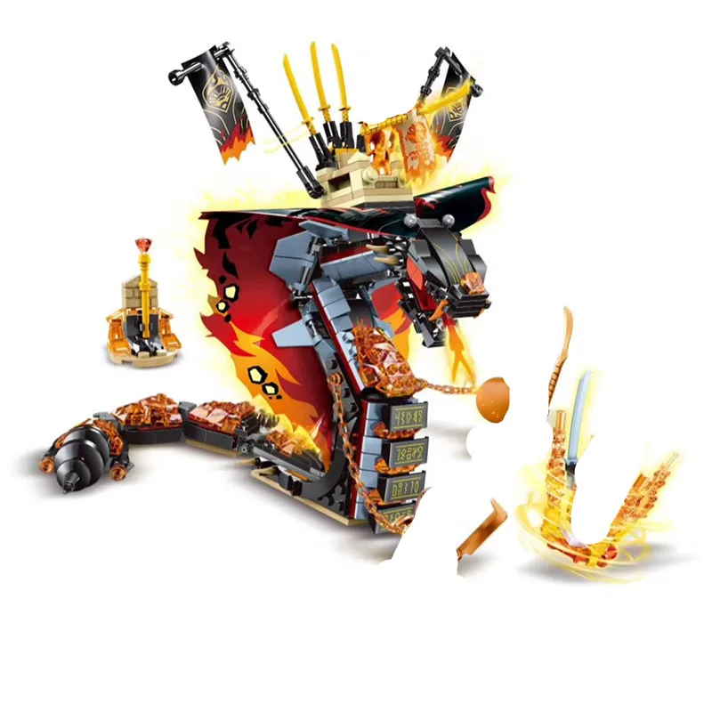 

70674 Fire Fang Spinjitzu Building Blocks Kit Bricks Classic Movie Model Kids Toys For Children Christmas birthday Gifts