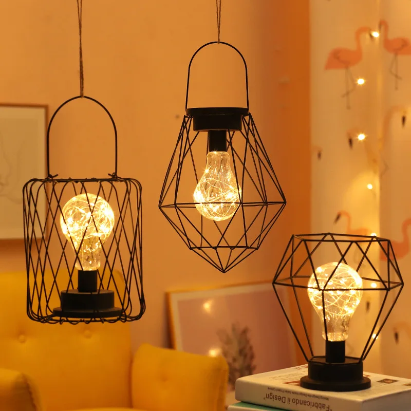 

Креативные железные минималистичные полые настольные лампы в стиле ретро, лампа для чтения, ночник с медной проволокой, светильник льник дл...