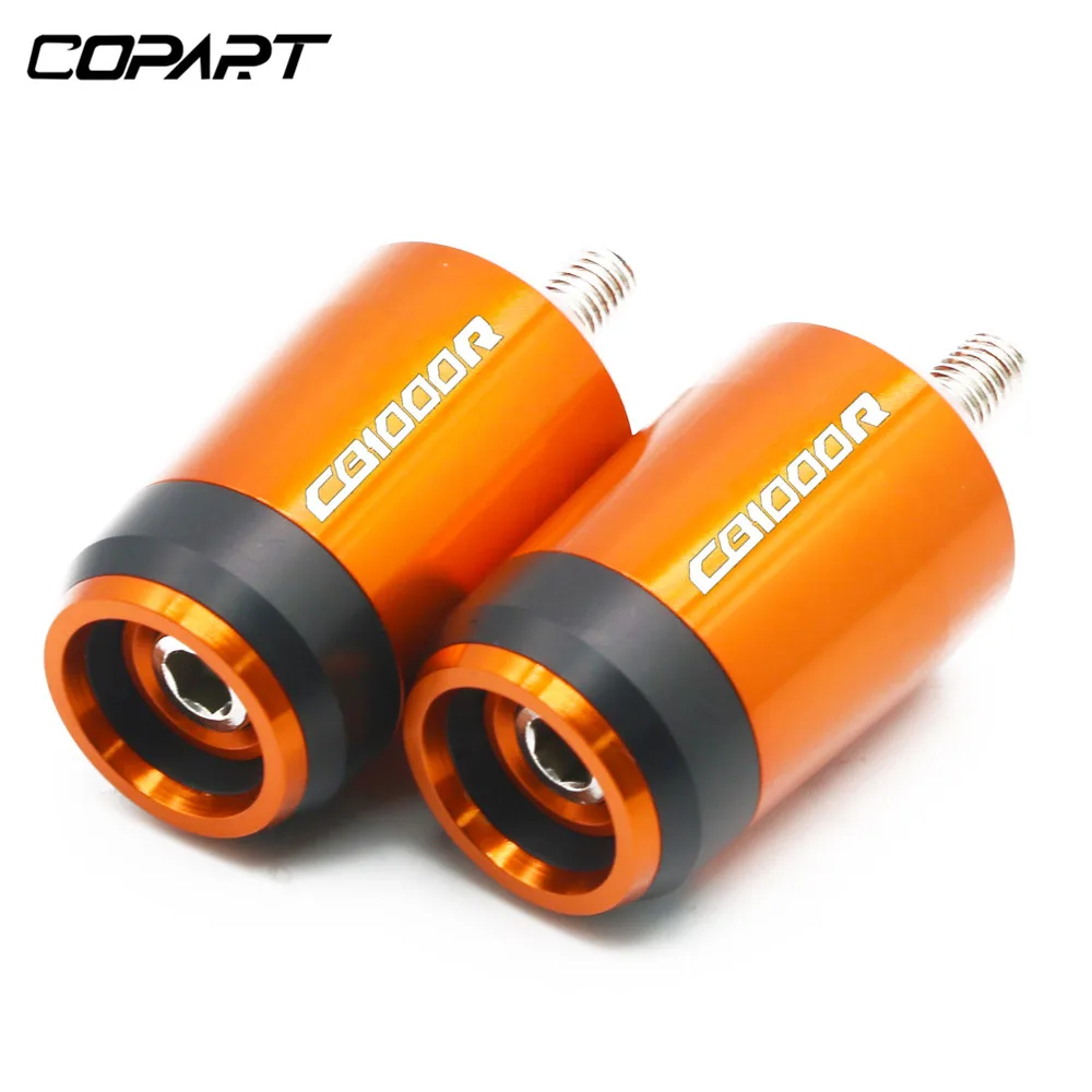 Orange 22 мм 7/" " Мотоцикл с ЧПУ Ручка для мотоцикла наконечники для ручки управления мотоциклом заглушки аксессуары для Honda CB1000R CB 1000R CB1000 R 2008 - Цвет: Orange