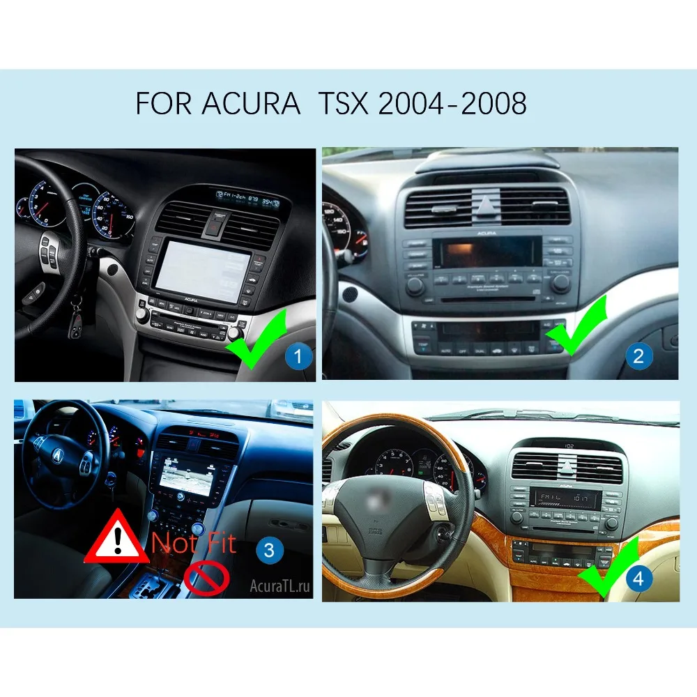 Внутренняя carplay Android 10 0 Восьмиядерный радио для acura TSX 2004 2005 2006 2007 2008 android авто GPS