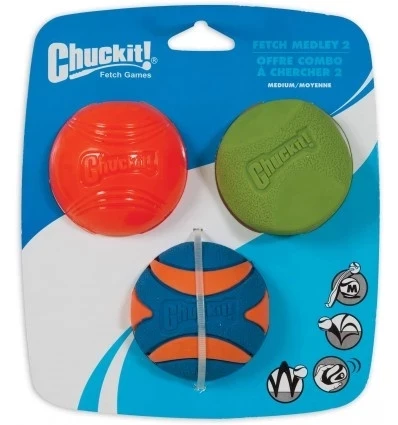 

Dog Toy chuckit ball assorted pack-3