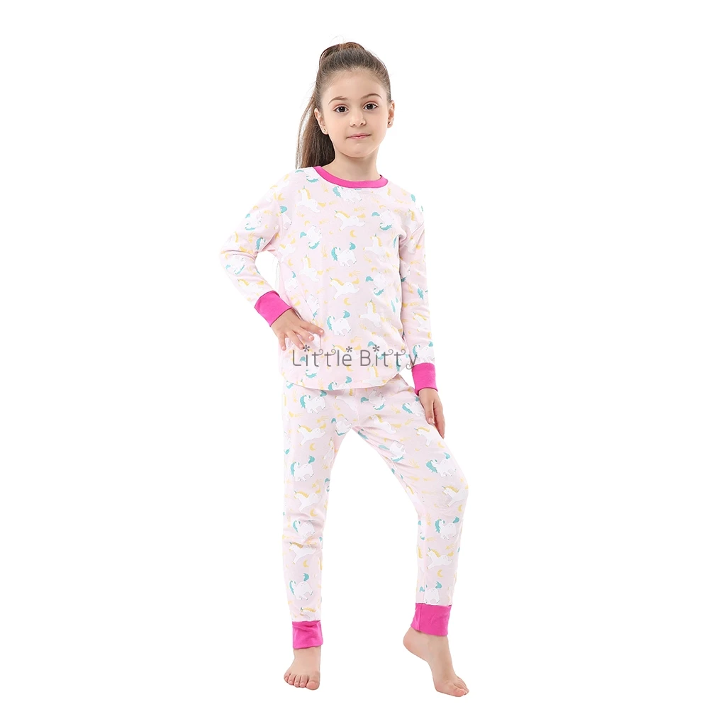 Детская Пижама для мальчиков и девочек с единорогом Рождественская одежда дома