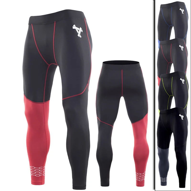 Горячая 3XL спортивные Леггинсы Для мужчин колготки Фитнес занятий спортом и бега Штаны эластичные компрессионные брюки Для мужчин Бодибилдинг Брюки