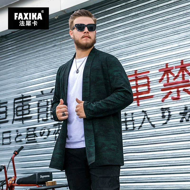 FAXIKA/осенний Новый плащ для полных больших ярдов свободный Джокер популярный