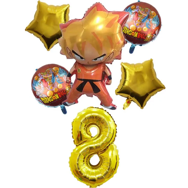 Новинка Лидер продаж 6 шт./компл. Сон Гоку мультфильм сайян фольгированные шары