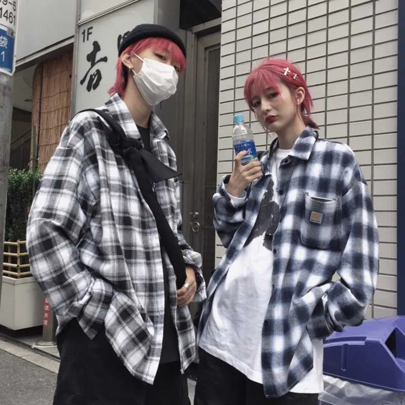 NiceMix Privathinker клетчатые рубашки для мальчиков Свободная рубашка с длинными