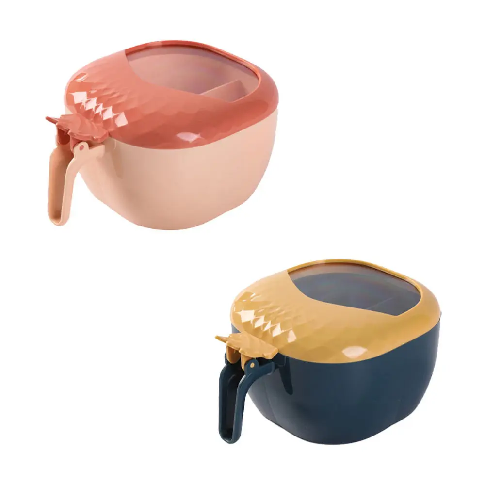 

2Pcs Seasoning Boxes Seasonings Cans with Spoon Spice Box (Blue)