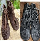 Женская обувь из средневековой кожи; Ботильоны среднего возраста; Викторианские ботинки эпохи Возрождения