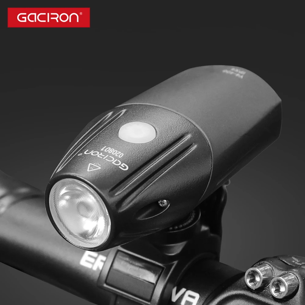 

Gaciron USB Rechargeable Cycle Front Light Bicycle Helmet Light Bike LED Handlebar Lamps Waterproof Cycling Safety Warning Flash