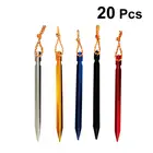 Треугольные Колышки из алюминиевого сплава для палатки, 20 шт., с светоотражающими шнурами, для активного отдыха на природе (случайный цвет)