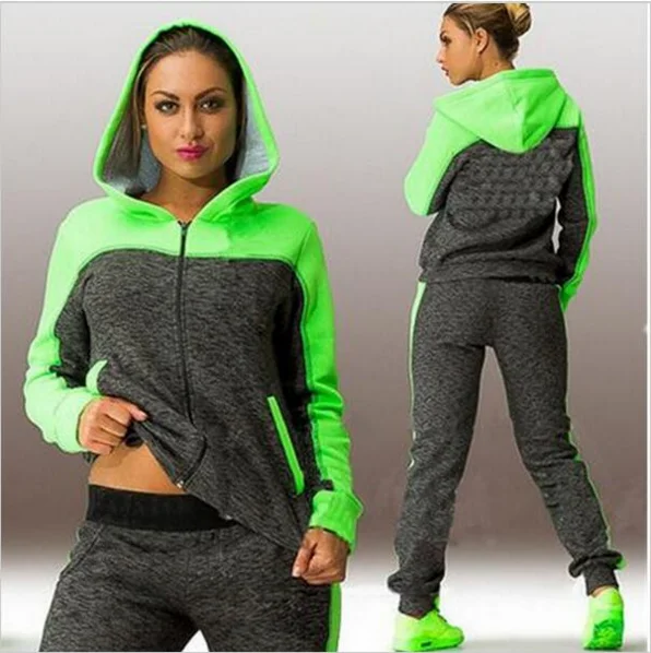 

Осенний спортивный костюм из двух предметов для женщин Chandal Mujer Invierno, флисовые спортивные толстовки для бега, женские костюмы, женские компл...