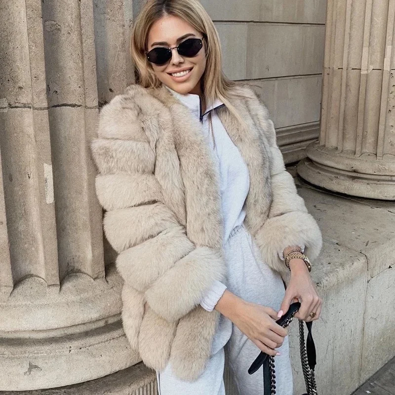 Женская Шуба с круглым вырезом Tatyana Furclub розовая шуба из натурального меха лисы