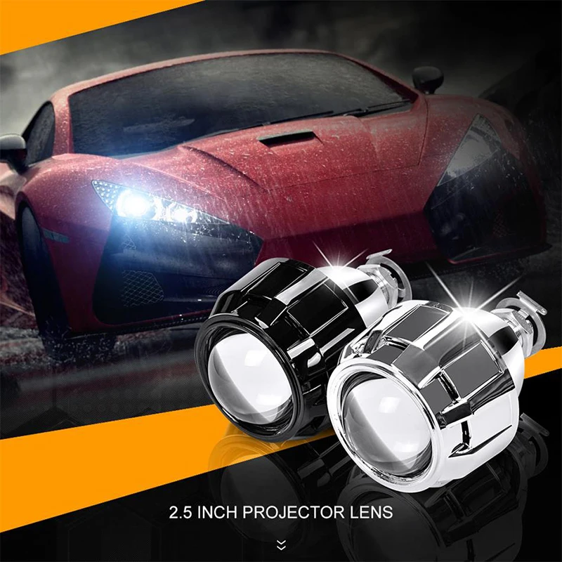 Биксеноновые линзы H4 H7 2 5 дюйма HID без черного серебристого корпуса LHD/ RHD