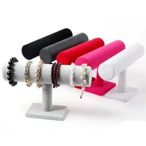 1 шт., высокое качество, винтажная искусственная кожабархат, браслет, цепочка, часы, t-бар, стойка, ювелирный Органайзер, жесткий дисплей, подставка, держатель
