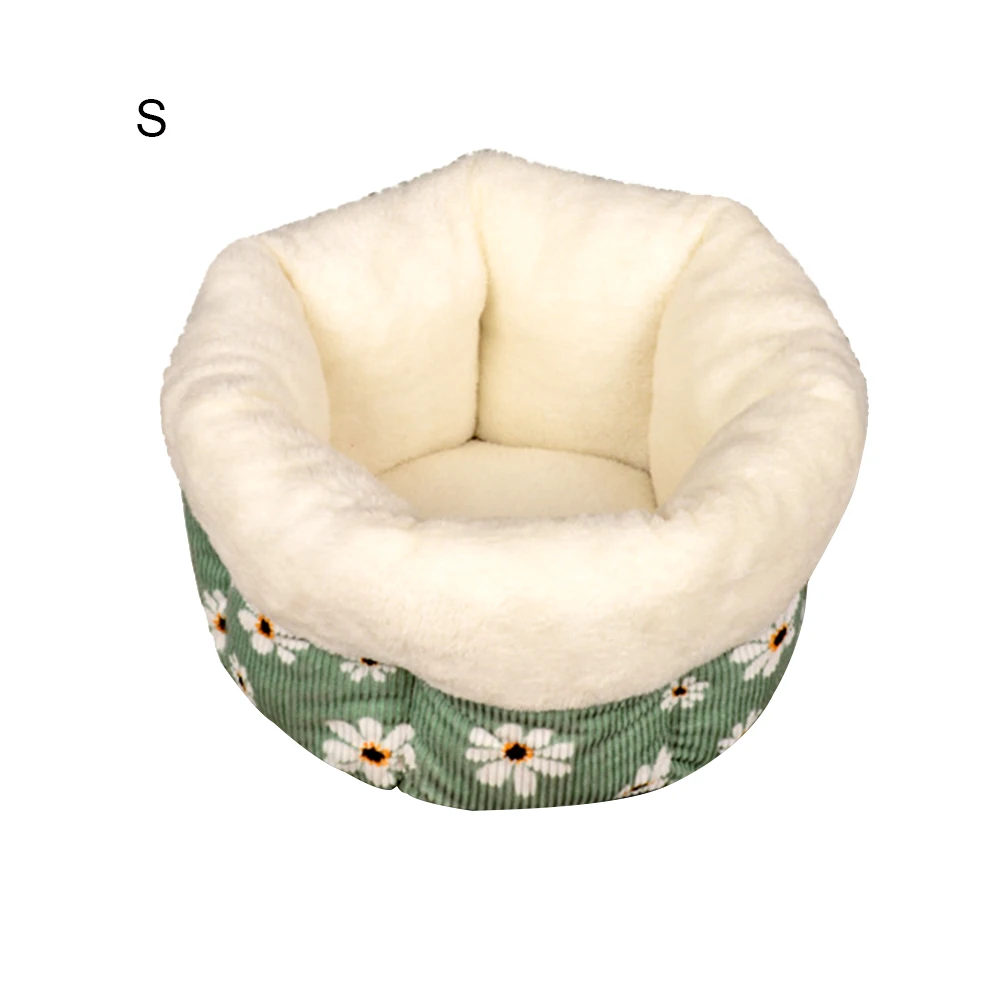 As Shown Зимняя кровать для домашних животных, для глубокого сна, кошачье гнездо, теплая кровать, супер мягкая собачья кровать, корзина, домик для кошек, можно мыть, съемный коврик для подушки - Цвет: As Shown