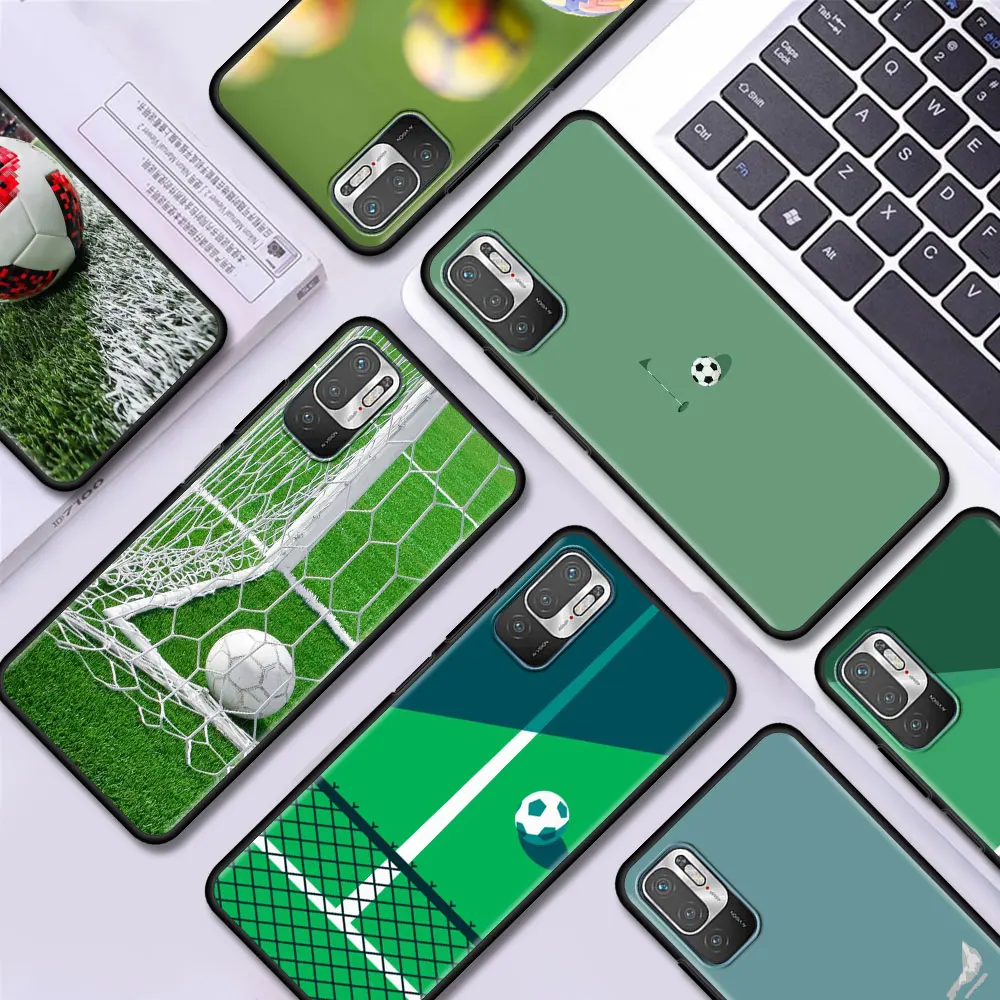 

Glam Football Field Silicone Case For Xiaomi Redmi Note 9S 9 8 Pro 9C 7 8T 8 10 9A 7A K40 4G 8A Back Phone Cover Soft Bag