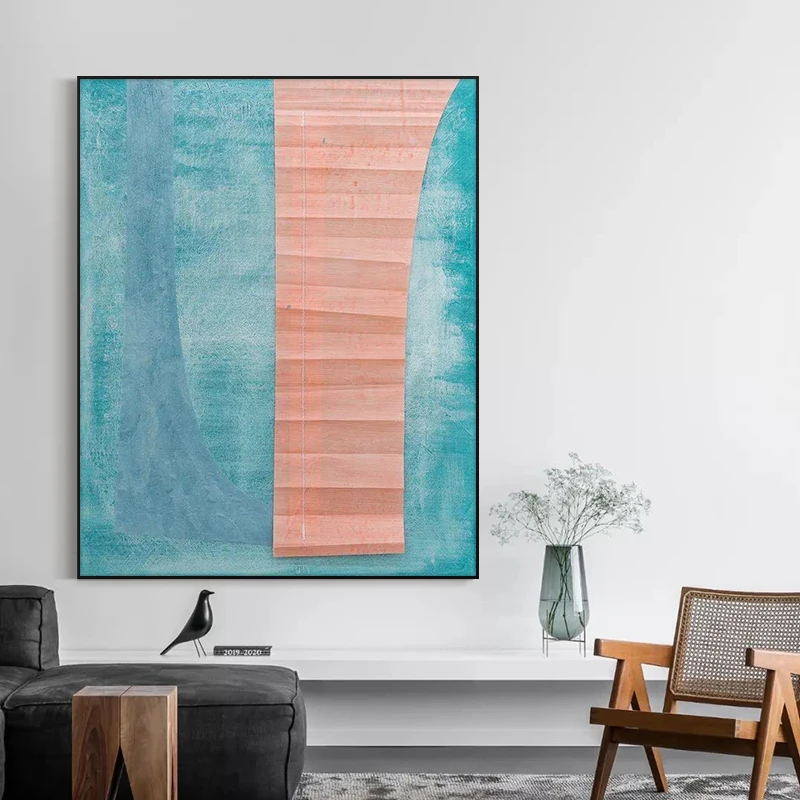 

Hand Painted Oil Painting on Canvas Abstract Blue Sky Living Room Bedroom Kidsroom Home Decor Wall Hanging Art Artwork No Framed