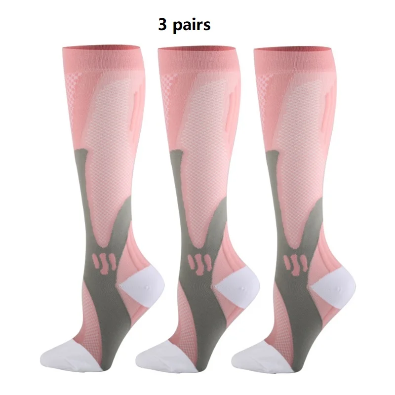 Calzino A Compressione 3 Pairs Knee High Nurse Compression Sock Chaussette De Compression Calcetines De Compresion