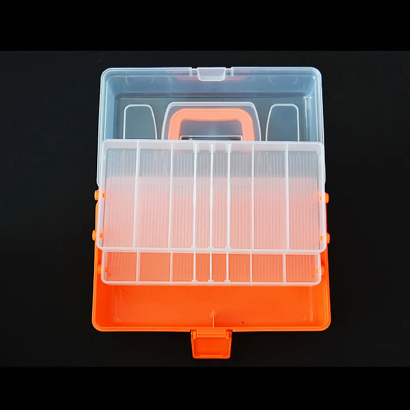 

Portable Waterproof Fishing Storage Case Plastic Tackle Box equipment Fish Lure 3/4 layers Carp Fishing