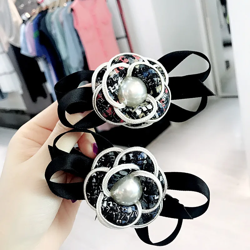 Женские заколки для волос в Корейском стиле простая цветочная ткань