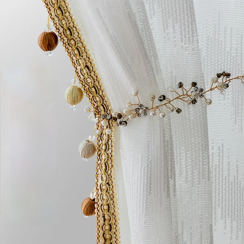 2022 High-end Velvet Gilded Curtains for Living Dining Room Bedroom Blackout Curtains High End European style Luxury  Valance