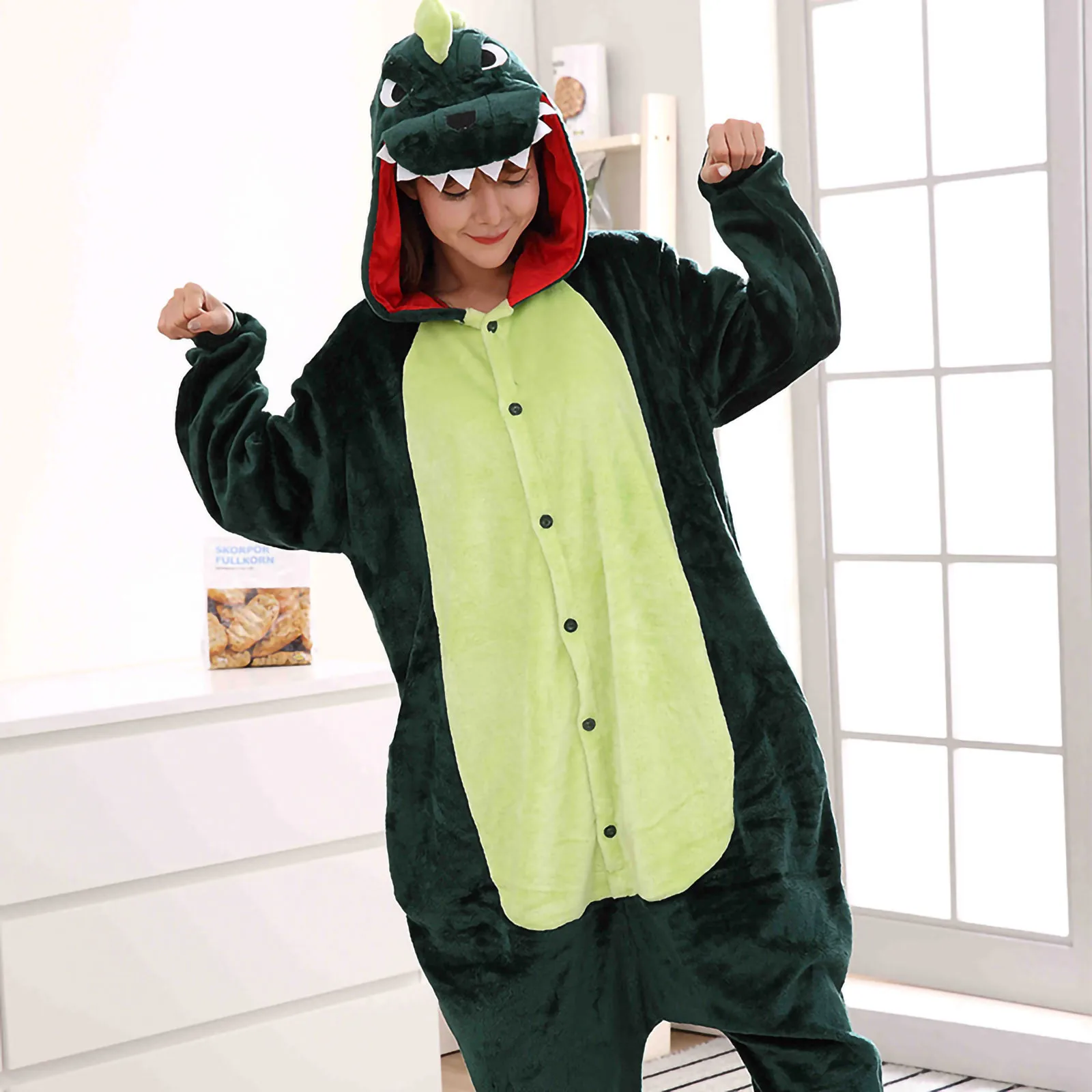 

pajamas for women Women And Men's Winter Cartoon Animal Pajamas Long Sleeve Nightwear Leisure Wear