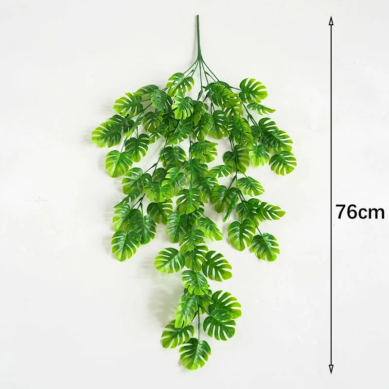 Искусственные зеленые растения лоза листья плюща редис морские водоросли