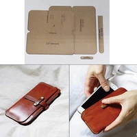 diy leather craft sewing pattern kraft paper template women envelope clutch purse handbag long wallet card holder
