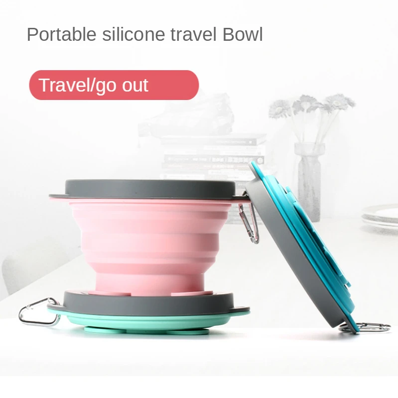 

Портативная силиконовая складная миска для пикника, походный дорожный бокс для отдыха на открытом воздухе, пикника, чашка, Ланч-бокс