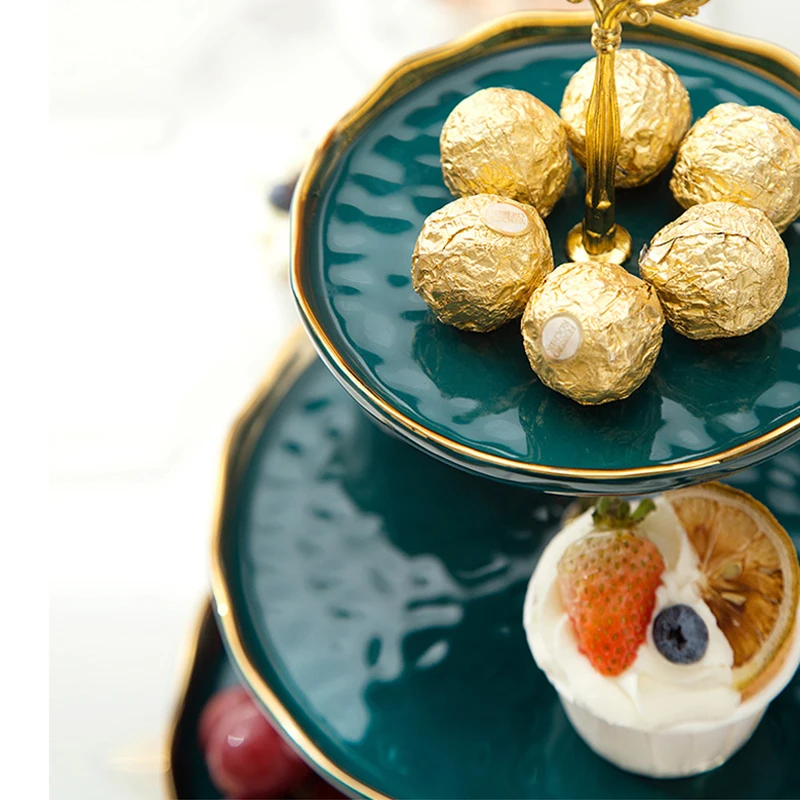 Европейский стиль подставка для торта Свадебная вечеринка трехслойный