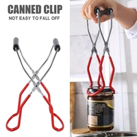 stainless steel canning jar lifter with grip handle heat resistance non slip can tongs clipsteam rack for home kitchen tool