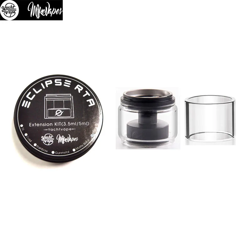 

Original Yachtvape X Mike Vapes Eclipse RTA Extension Kit 5ml 3.5ml Capacity Glass Tube Electronic Cigarettes Eclipse Atomizer