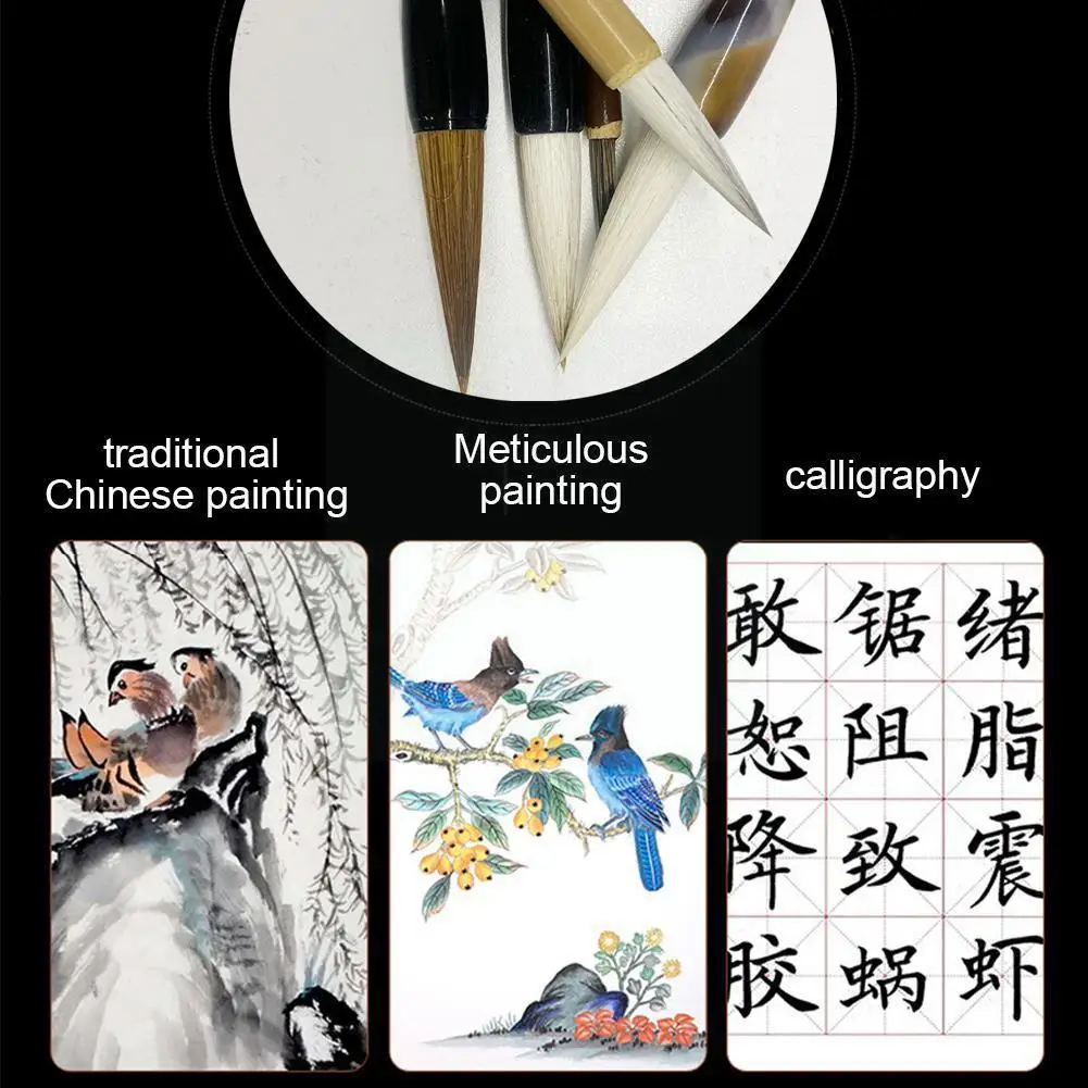 

5pcs/set Bamboo Traditional Chinese Calligraphy Brushes Supplies Painting Dropshipping Art Set Writing P1n2