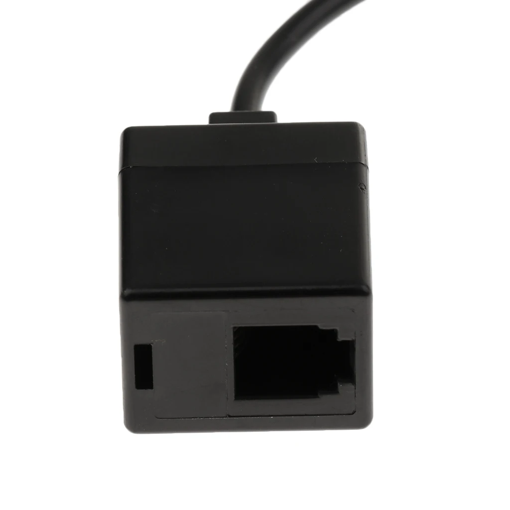 

24.5cm RJ9 4P4C Male to Female Connector Telephone Adapter Splitter Converter Cable