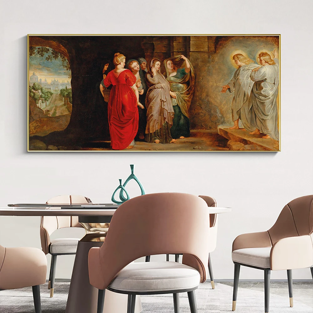 

Poster and Print Famous Canvas Painting The Women At Christ’s Empty Tomb Wall Art Picture for Living Room Home Decor No Frame