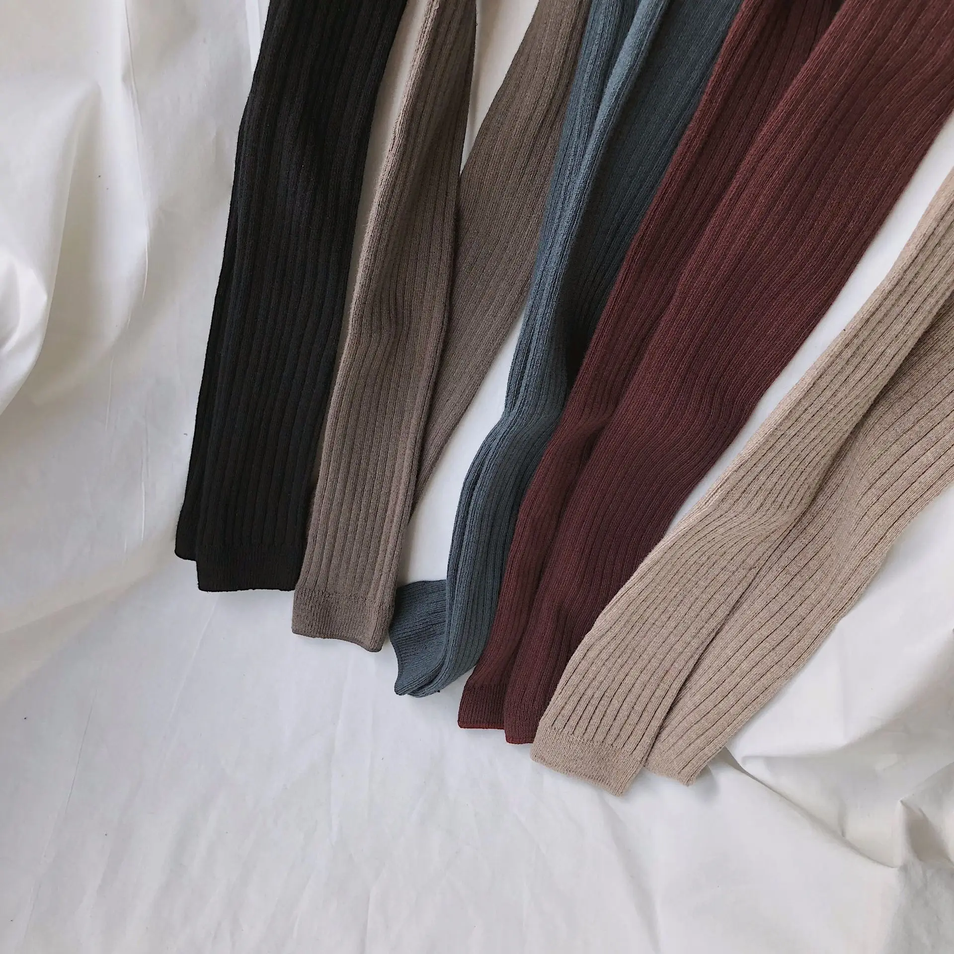 MYUDI/однотонные Детские леггинсы для мальчиков и девочек в рубчик из эластичного