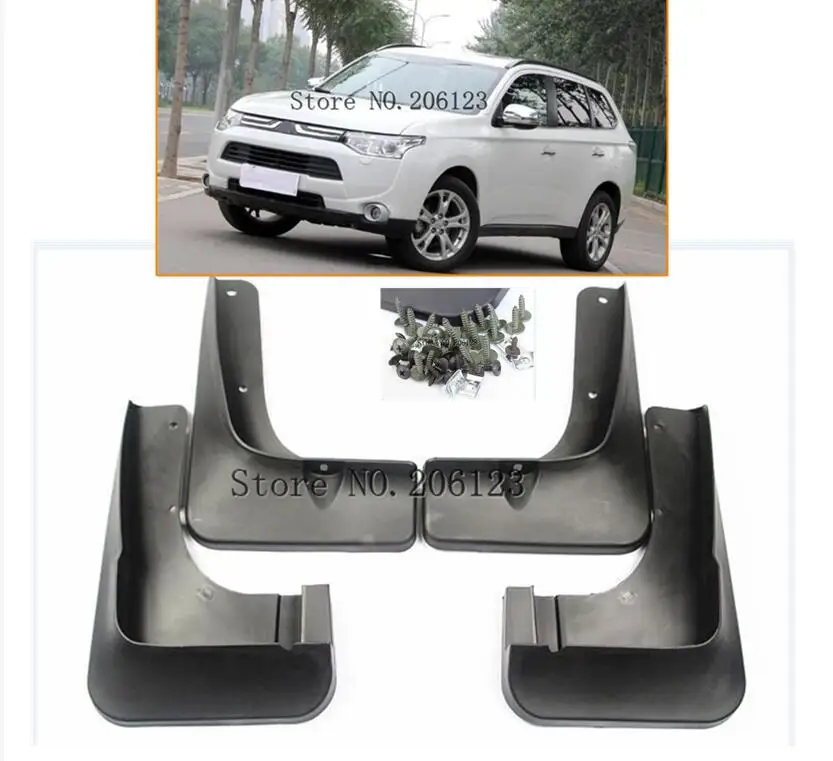 Передние и задние формованные Автомобильные Брызговики для Mitsubishi Outlander 2013 2014 2015