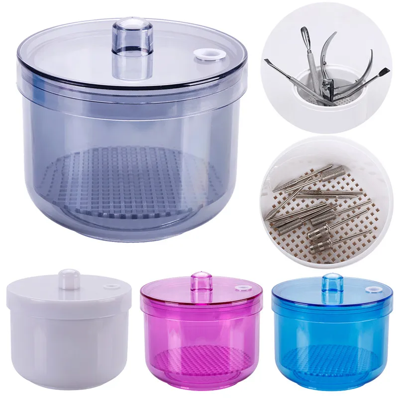 Фрезы для ногтей коробка дезинфекции и замачивания Круглый фильтр