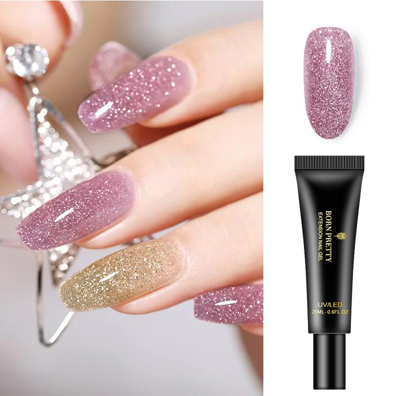 BORN PRETTY термальный Блестящий Гель лак для ногтей розовое золото серебро