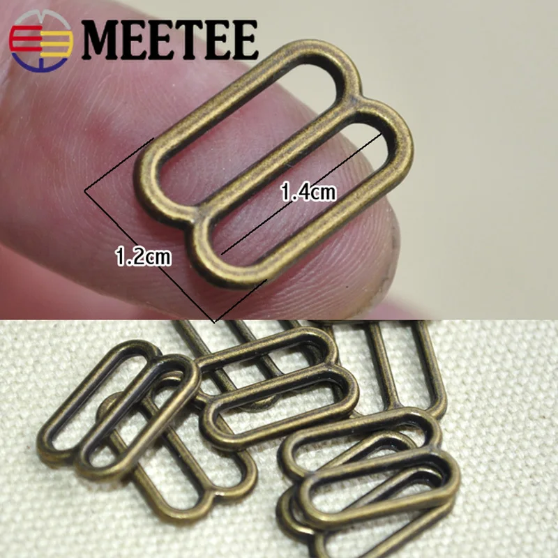 Meetee 5/10 шт. 14-50 мм металлический-хомут с круглым воротником для мальчиков и девочек Тройная Пряжка бюстгальтера кольца Ползунки ремешок настроить пряжку застежка пошив одежды «сделай сам» аксессуар